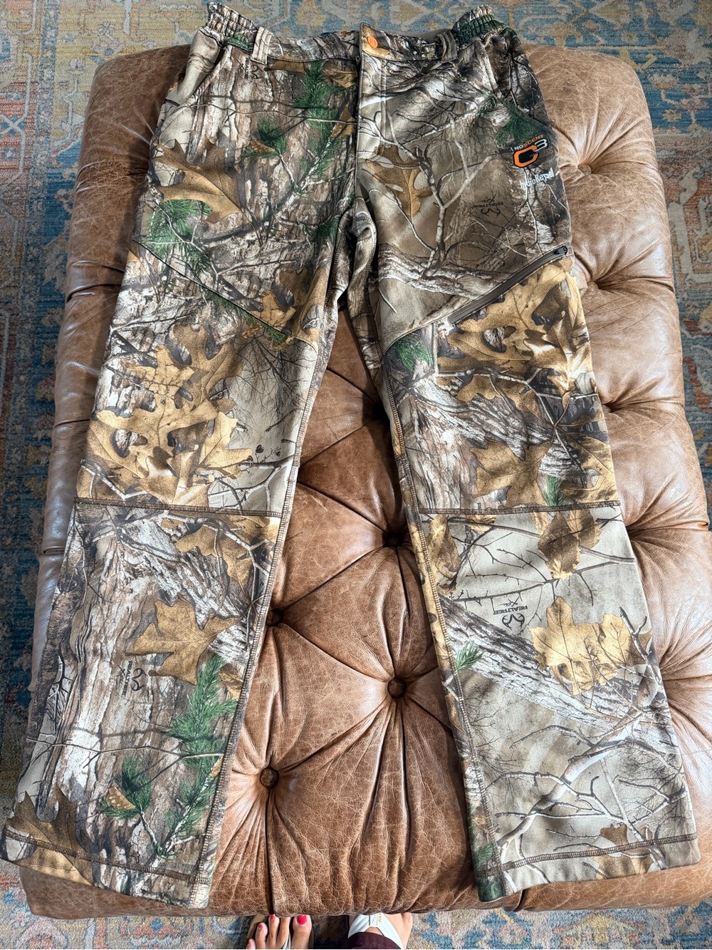 Field & Stream Hunting Pants Youth XL Realtree Camo NoScent C3 HydroRepel